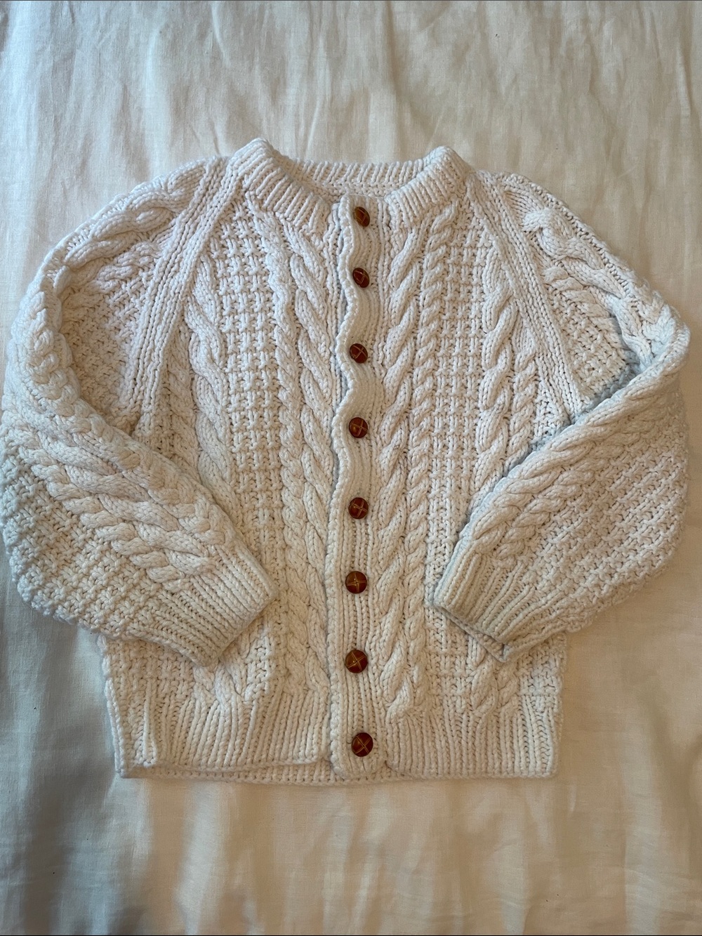 Handknit Kid’s Fisherman’s Cardigan